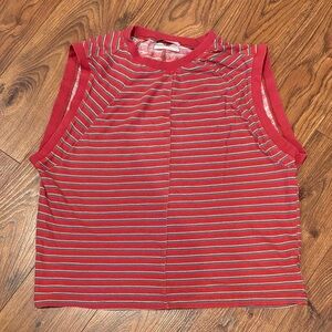 Urban Outfitters Red Striped Tank Top